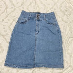 Semi long denim skirt- BLEU brand- size 12 woman-light blue